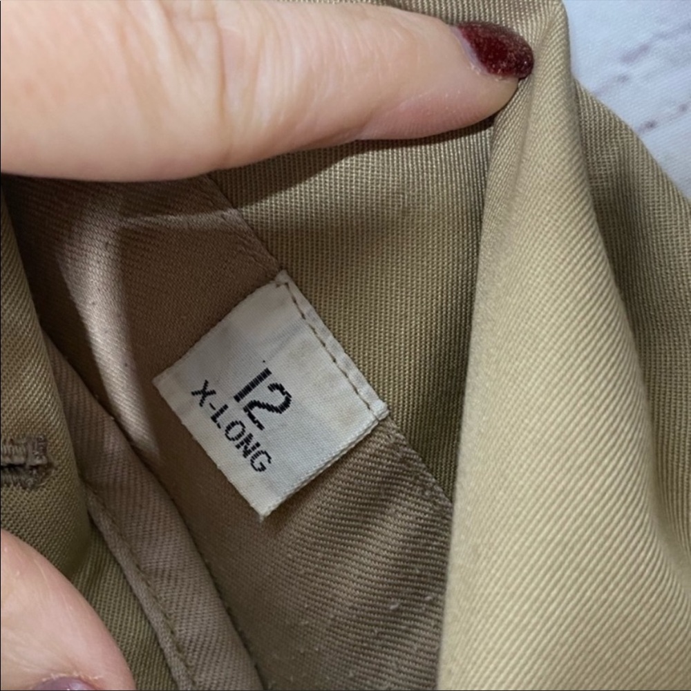 💯 Burberry Vintage Classic Tan Trench Coat Size 12 - Picture 10 of 16